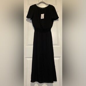 Theory Women’s A-Line Black Size Medium NWT Lined Silk Blend Midi Over Knee